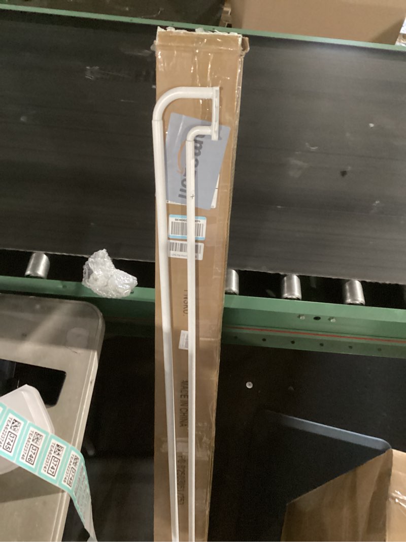 Condition photo showing Good Condition for double curtain rods matte white,room darkening drapery rod for 72-144 inches,adjustable 3/4 inches front and 5/8 inches back quality metal rod for window,wrap around design 72-144" matte white