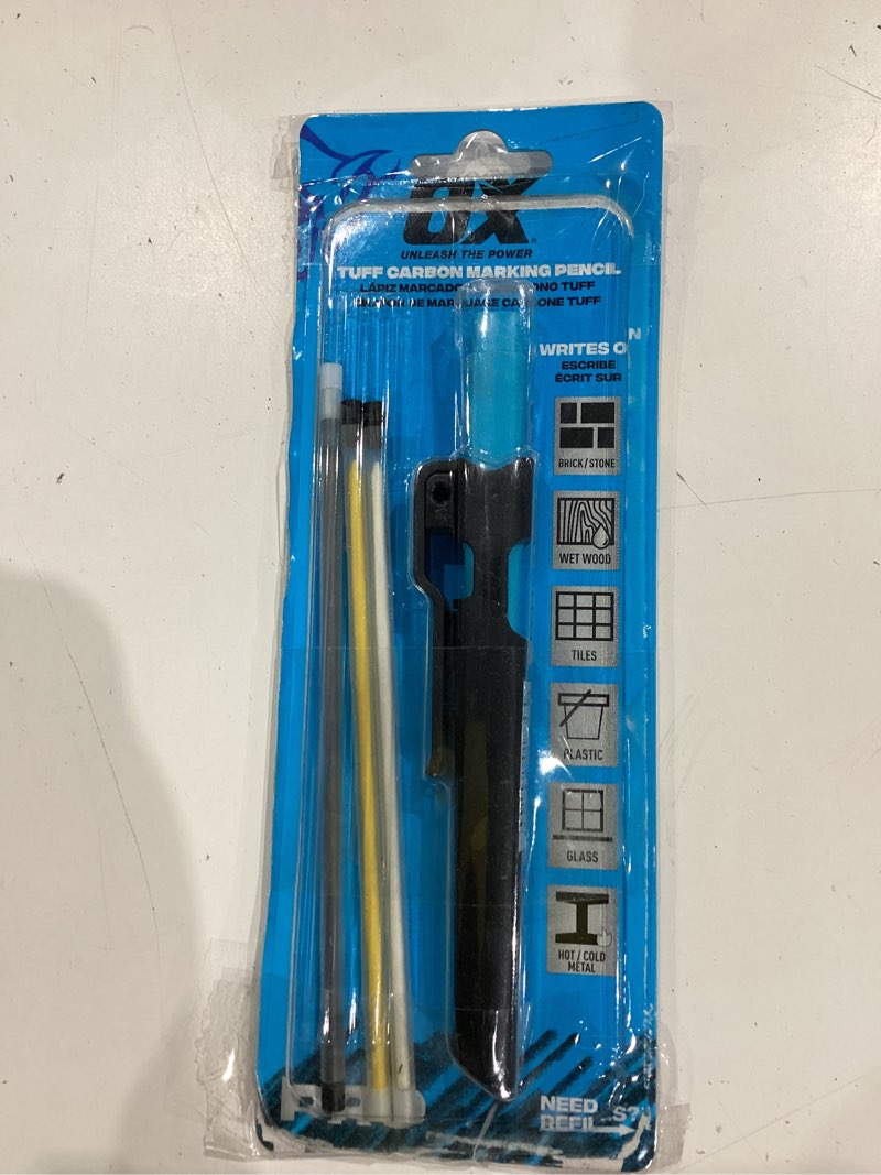 Condition photo showing As Is for ox tools pro 5-pack 5-pieces black/blue carpenter pencil