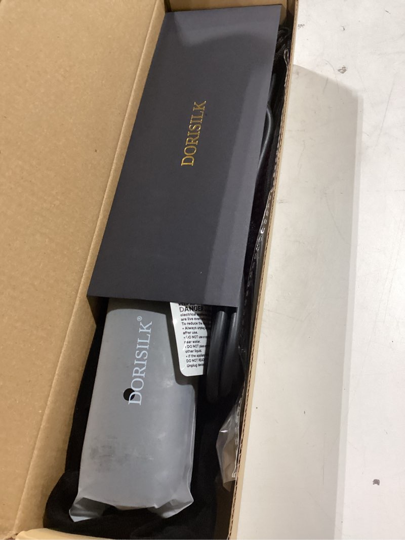 Condition photo showing New/Like New for dorisilk 500 degree high temp professional hair straightenr ? ceramic wide flat iron ?2 in 1 hair straightener and curler?plasma flat iron get frizz-free and shiny 1.75 inch black