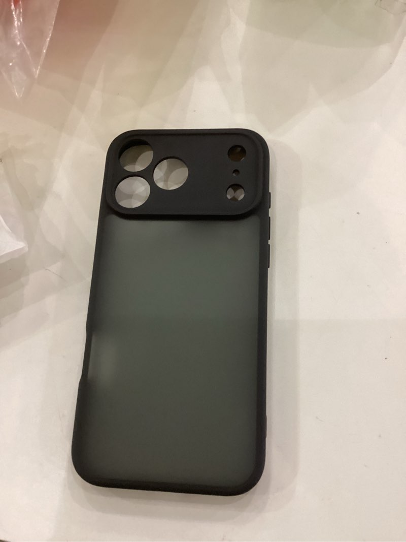 Condition photo showing Good Condition for for iPhone 17 Pro Max Case [Full Camera Protection][Military Grade Shockproof], for 17 Pro Max Phone Case [Anti-Yellowing][Ultra Slim],Case for iPhone 17 Pro Max 6.9”, Frosted Black For iPhone 17 Pro Max Camera Guard Black