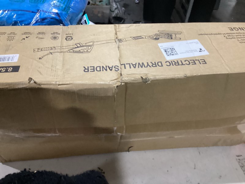 Condition photo showing Good Condition for drywall sander tool, kuperia 8.5 amp popcorn ceiling removal tool with 7 variable speed 800-1800rpm, electric drywall sander with extendable handle, led light,6 basic sand paper & 6 grid sandpaper yellow