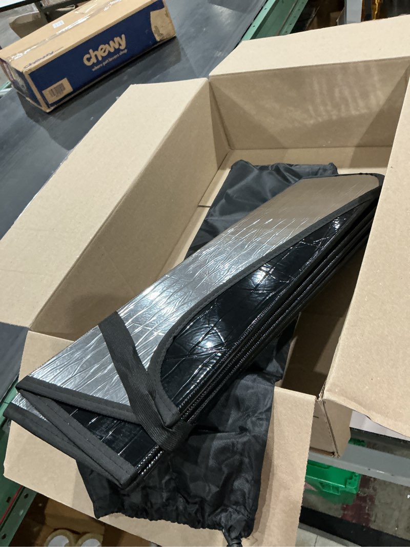 Condition photo showing Good Condition for car sun visor 1pcs foldable car windshield visor cover uv protection sunshades front rear block window sun shade front windshield sunshade