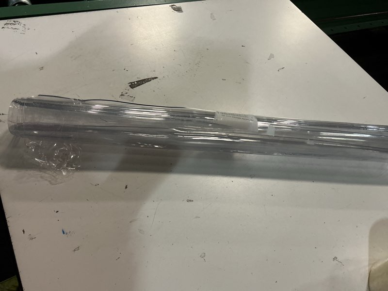 Condition photo showing Good Condition for lovepads clear desk mat 24 x 54 inch, 1.5mm thick clear table protector, waterproof plastic table cover protector, pvc desk protector mat, vinyl desk cover for desktop, coffee & dining table 24" x 55" (rectangular) clear 1.5mm