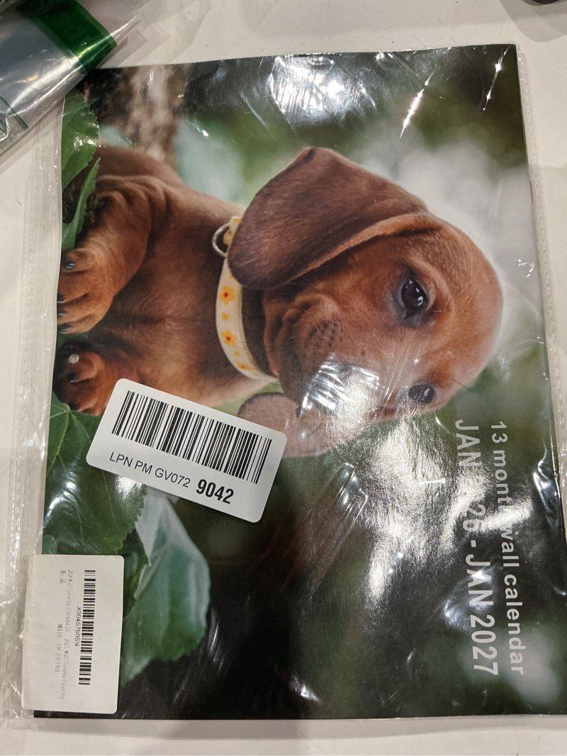 Condition photo showing Good Condition for 2026 wall calendar - monthly calendar 2026-2027, jan 2026 - jan 2027, 11" x 16.5", large wall calendar with thick paper, large blocks, home or office calendar, cute dog