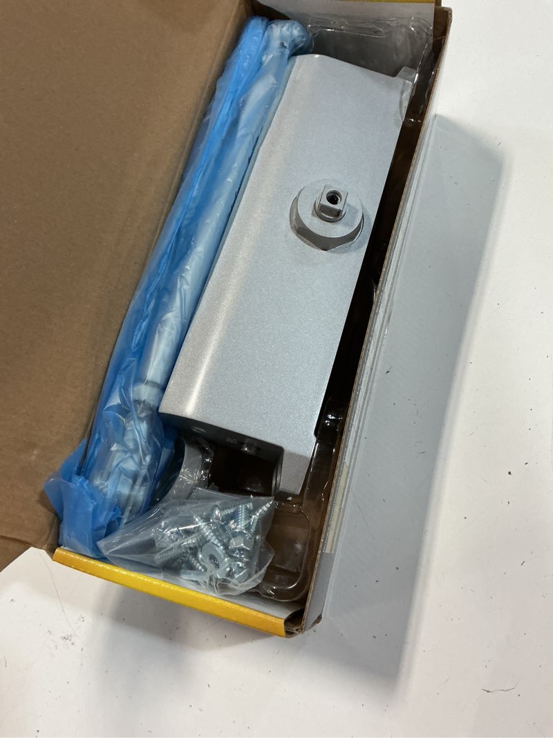 Condition photo showing As Is for brinks commercial aluminum steel hydraulic door closer grade 1