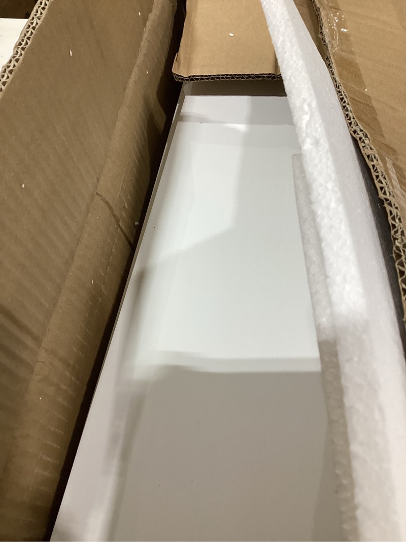 Condition photo showing Good Condition for WOPITUES Floating Shelves for Wall 24 inch with Cube Shelf, Wall Shelves with Metal Rail for Bathroom Decor, Bathroom Organizers and Storage, Over Toilet Shelves, Toilet Paper-White White 23.6 inch