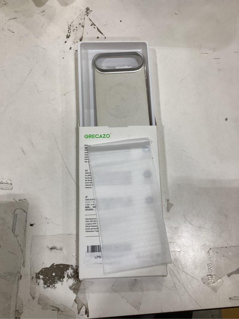 Condition photo showing As Is for magnetic ultra thin frosted designed for iphone air frameless case 6.5 inch [compatible with magsafe] slim minimalist lightweight matte hard cover protective borderless case- silvery silvery iphone air
