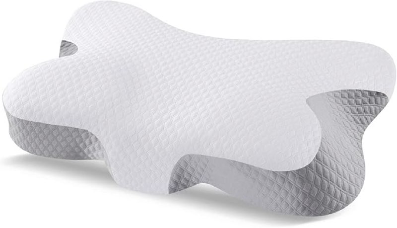 memory foam pillow, orthopedic sleeping pillow, contour pillow for neck and shoulder pain, cervical pillow for side sleepers, back and stomach sleep pillow, neck support pillow