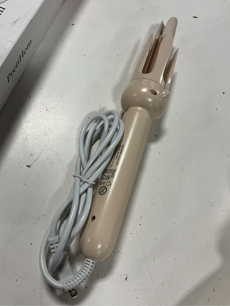 Condition photo showing Good Condition for pretihom automatic rotating curling iron - 1.1 inch (28mm) curling wand for beach waves, anti-scald, anti-tangle, ceramic coating, dual voltage, hair curler for women, all hair types