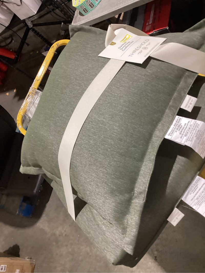 Condition photo showing Good Condition for heathered solid deep seat cushion set dark green - threshold™