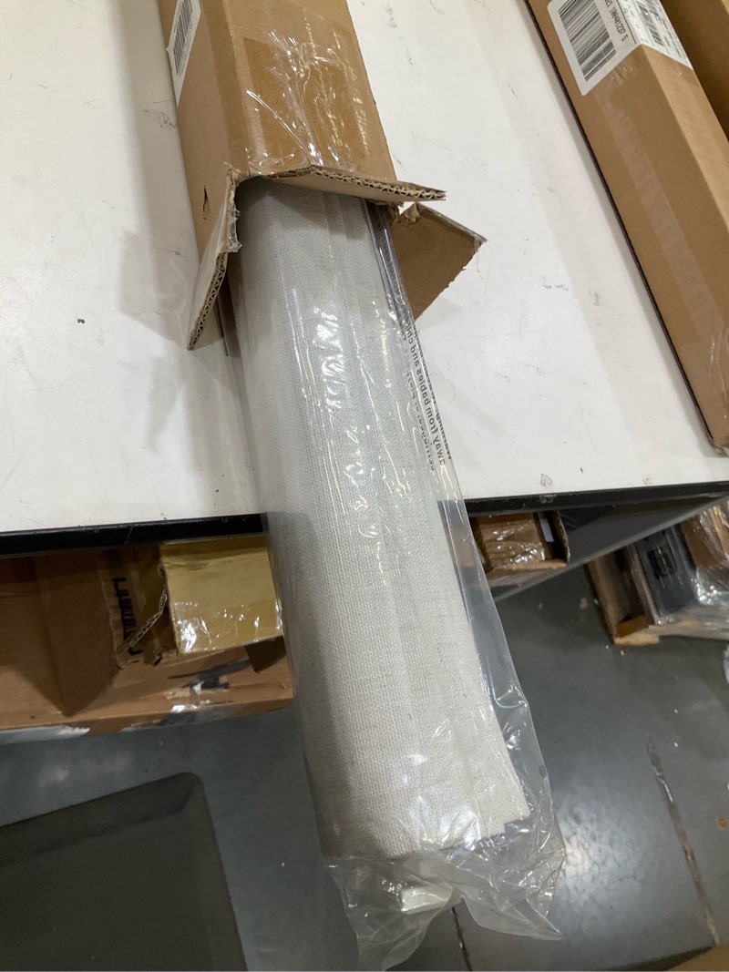 Condition photo showing Good Condition for lazblinds no tools no drill cordless roman shades for windows, blackout thermal insulated uv blocking window blinds, room darkening fabric blinds for indoor windows, 28'' w x 64'' h, off white blackout - off white 28" w x 64" h