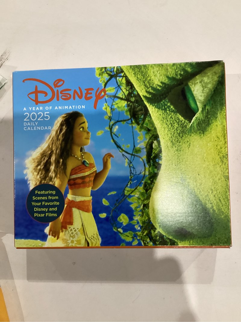 Condition photo showing New/Like New for Disney A Year of Animation 2025 Daily Calendar