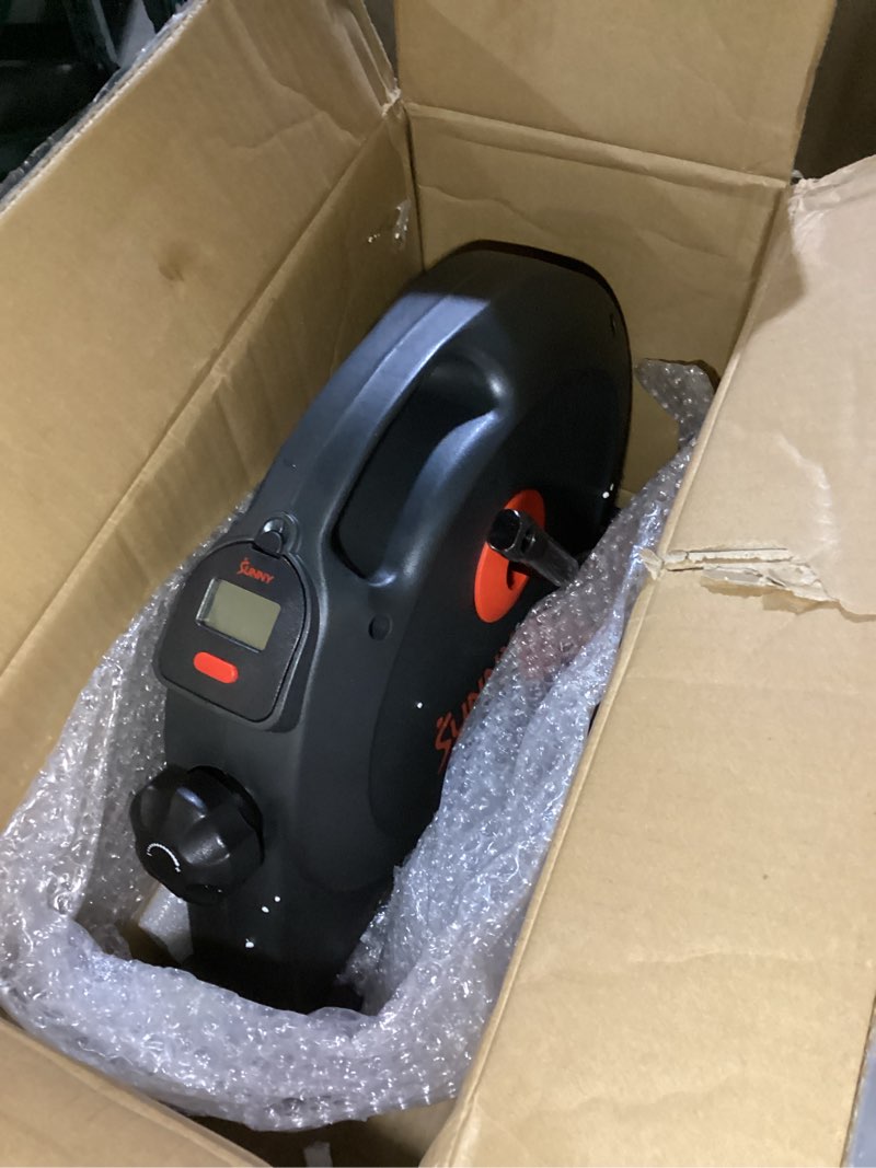 Condition photo showing Good Condition for Sunny Health & Fitness Smart Under-Desk Bike Exerciser, Low-Impact Cardio Cycling Equipment for Home/Office, Mini Paddler for Arm/Leg Mobility Training, Free SunnyFit App Connect, Optional Motorized Black