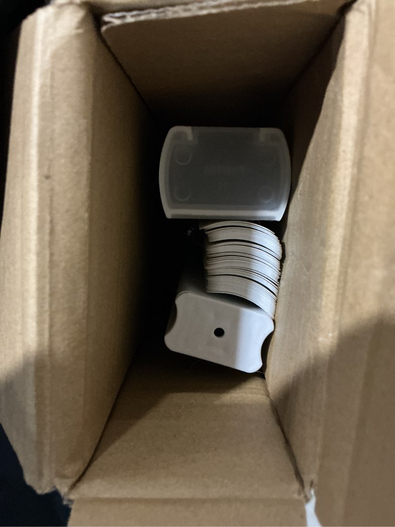 Condition photo showing As Is for project source 1-in slat width 46-in x 48-in cordless white vinyl light filtering mini-blinds