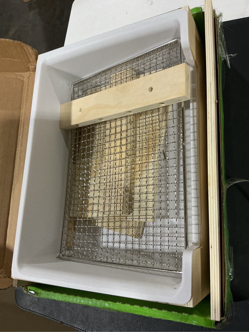 Condition photo showing Good Condition for Extra-Large 2-in-1 Rabbit Litter Box & Hay Feeder Set, Wood, Mess Proof, for Guinea Pigs, Chinchillas, Hamsters, and Rabbits Extra Large