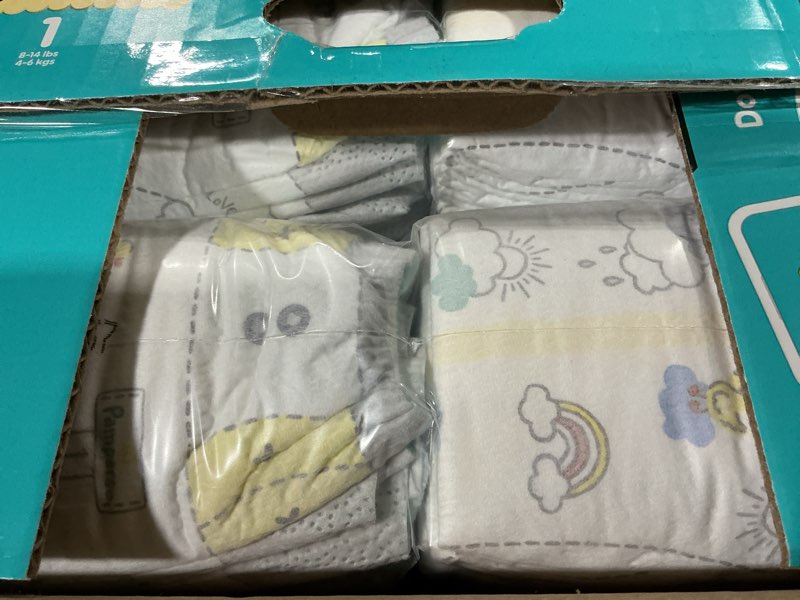 Condition photo showing New/Like New for Pampers Swaddlers Diapers, Size 1 (8-14 lbs), 164 Count, Absorbent, Keeps Baby Dry and Comfortable, Skin Safe Disposable Baby Diaper Size 1 164
