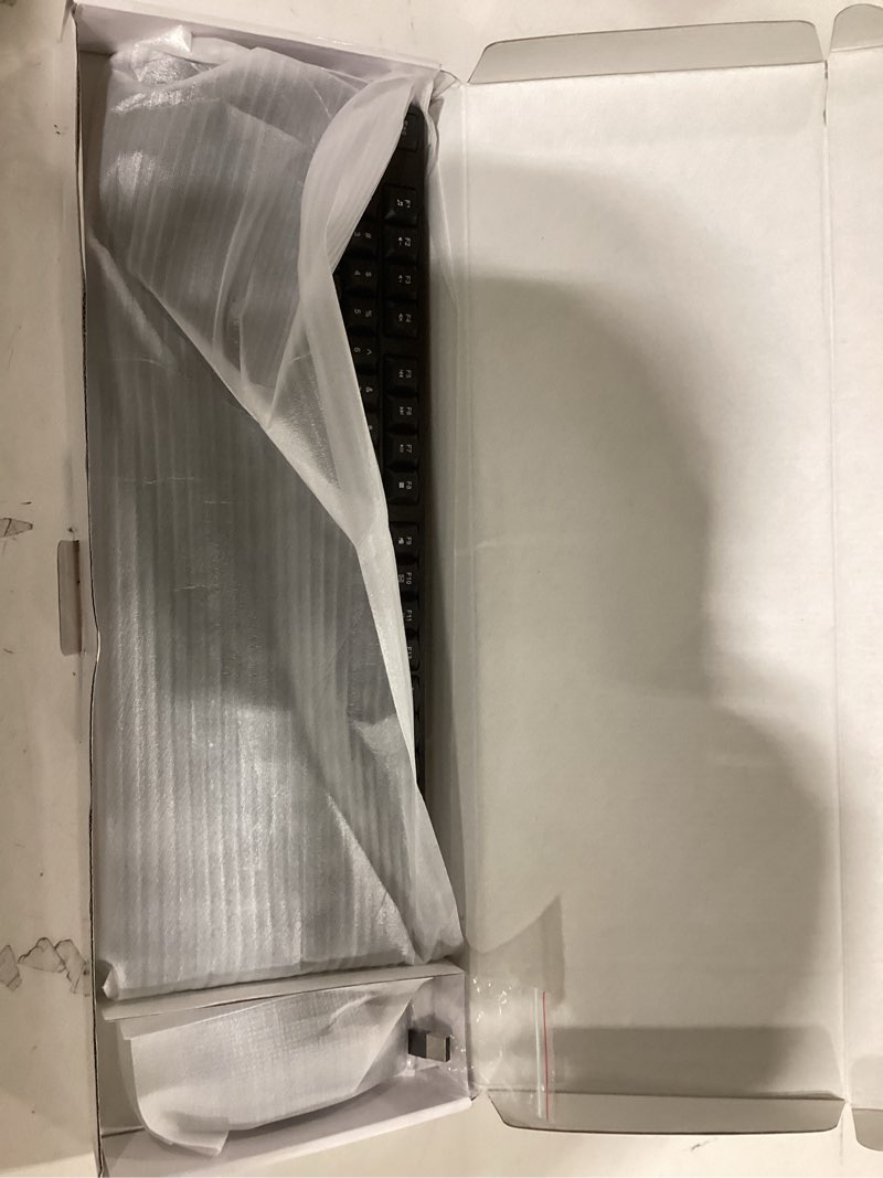 Condition photo showing Good Condition for Wireless Keyboard and Mouse Combo-Full Size QWERTY Layout 2.4G Stereo Keycap Ergonomically Designed Mechanical Keyboard Set for Windows, PC,Laptop, Notebook,Computer with USB-A&Typ-C 2-in-1 Receiver red