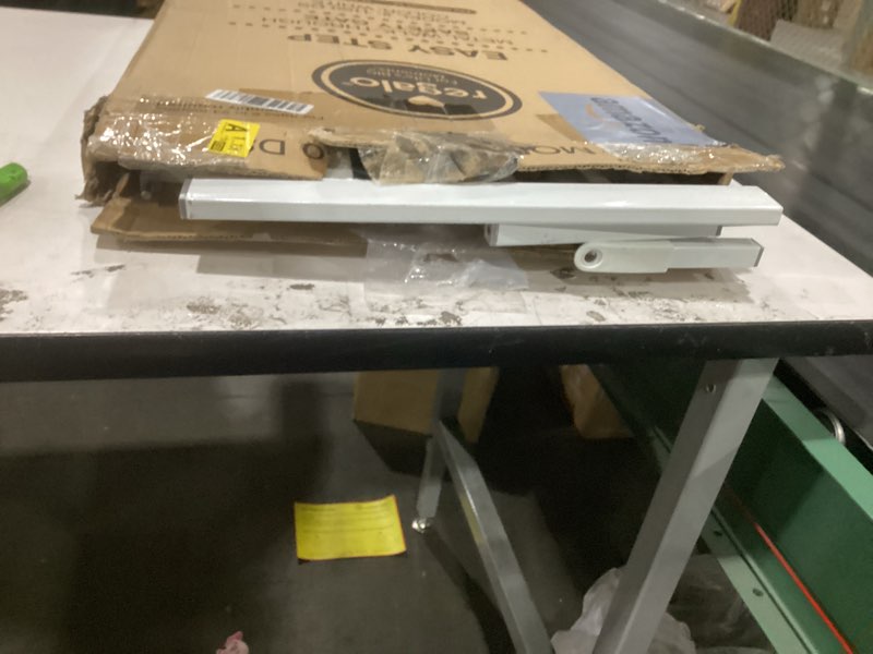 Condition photo showing Good Condition for regalo safety 38" baby gate for doorways & bottom of stairs, pressure mount design for babies, toddlers & pets, tested & safe for 30 years, american designed, american owned, white white 29-38.5"w x 30"h