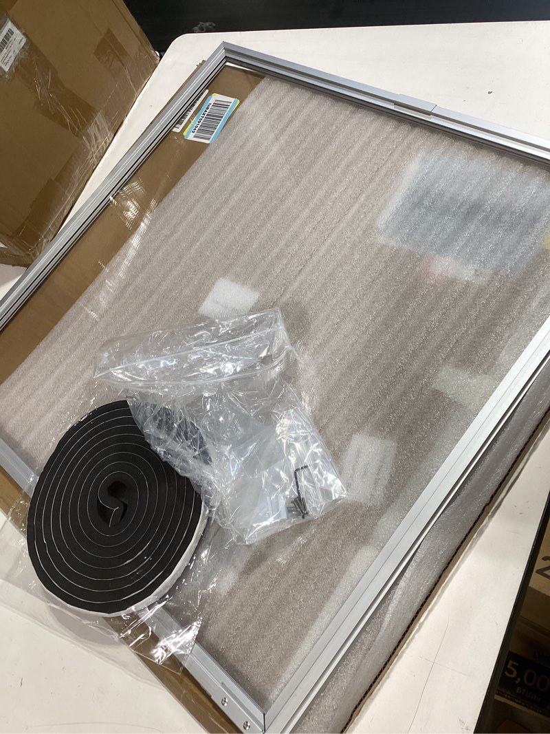 Condition photo showing Good Condition for aluminum sliding window kit for horizontal sliding windows, for saddle, u-type, and conventional air conditioners (ac not included)