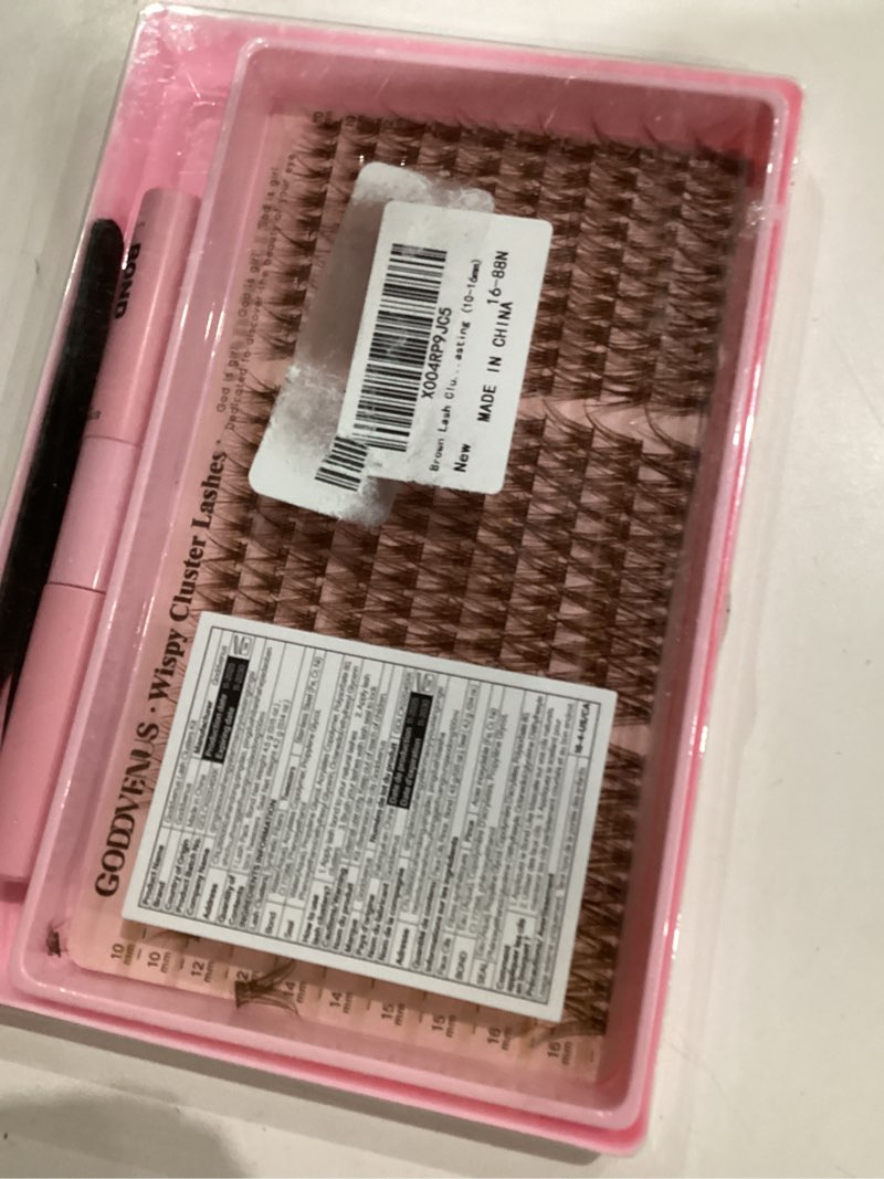 Condition photo showing Good Condition for brown lash clusters kit natural 300pcs wispy lashes cluster eyelash cluster extensions kit c curve individual lashes extensions kit for diy waterproof & long - lasting (light brown10-16mm) b-c curl brown kit