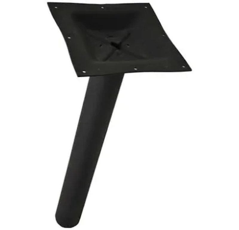 flash furniture column table stand with welded square plate black