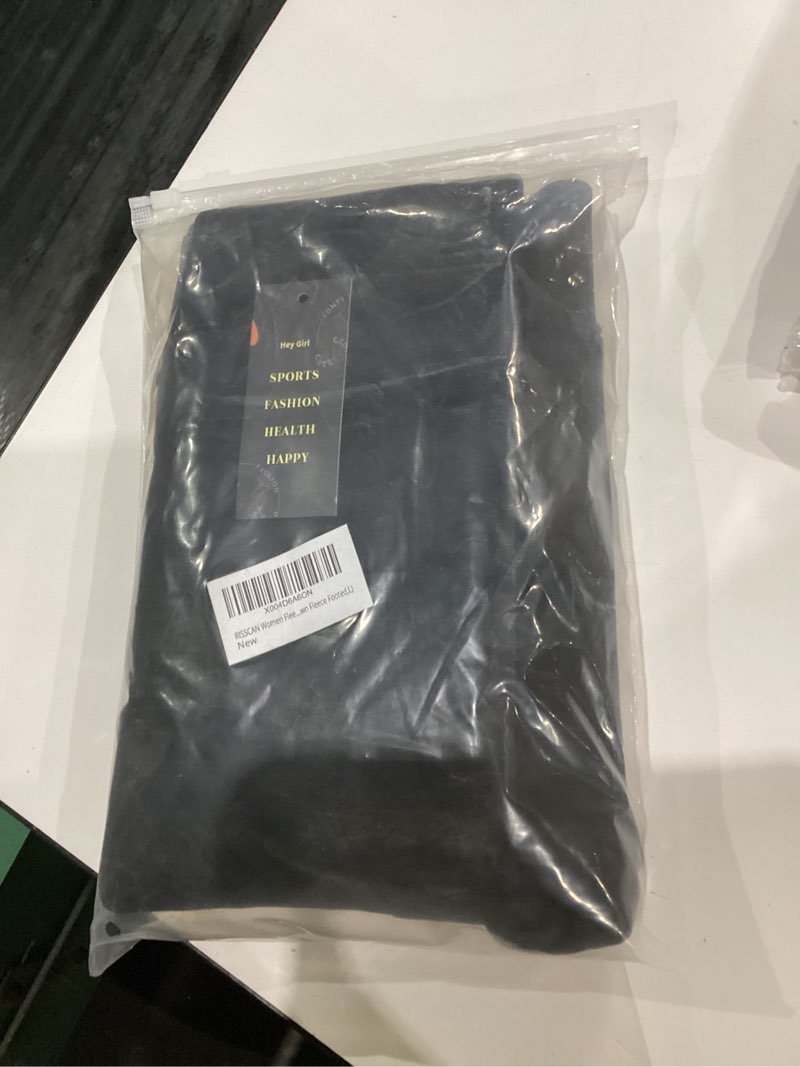 Condition photo showing New/Like New for SIMILAR TO RISSCAN Fleece Lined Tights for Women Warm Control Top Pantyhose High Waist Thermal leggings Stirrup Footed Tights 220g(Thin Fleece) X-Small Stirrup Opaque BLACK 