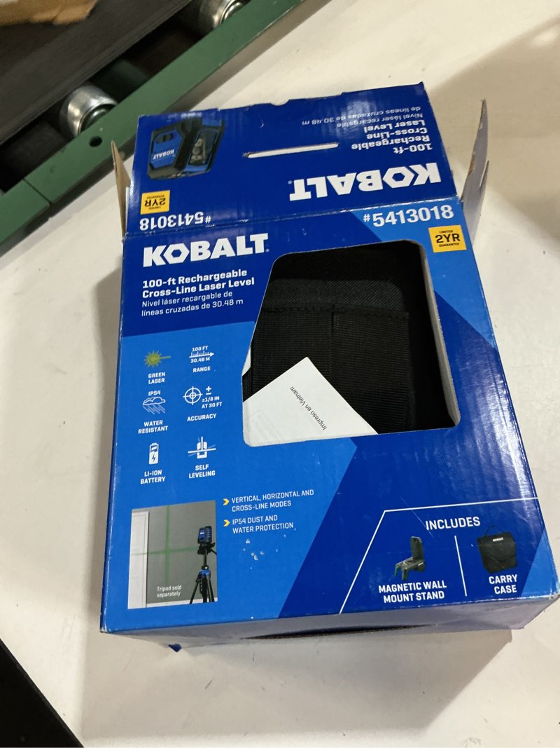 Condition photo showing Good Condition for Kobalt 100-ft Green Self-Leveling Cross-line Laser Level Kit