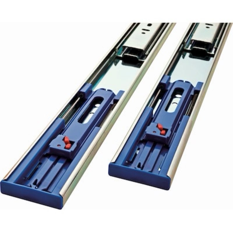 RELIABILT 22-in Soft Close Side Mount Zinc Plated Drawer Slide 50-lb Load Capacity 2 -Pieces