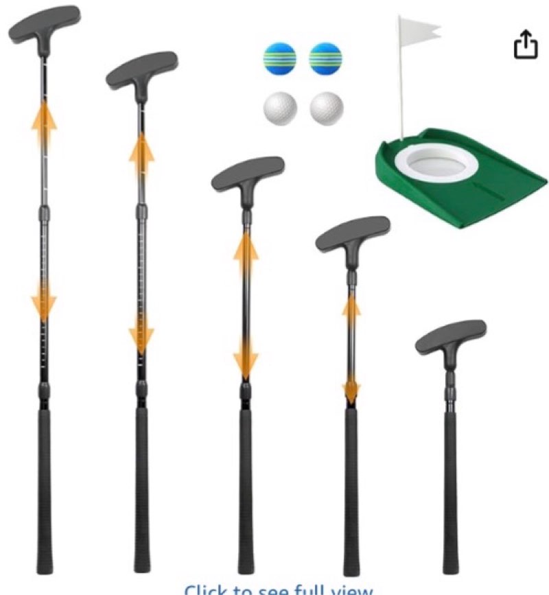 franklin sports kids plastic golf set - adjustable youth clubs - red