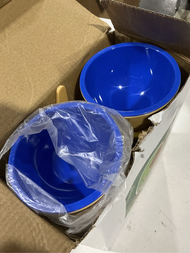 Condition photo showing Good Condition for joyserve ice cream bowls and spoons set - (pack of 12) reusable plastic ice cream cups and waffle cone shaped spoons for dessert, frozen yogurt, gelato, birthday party decorations 12-pcs
