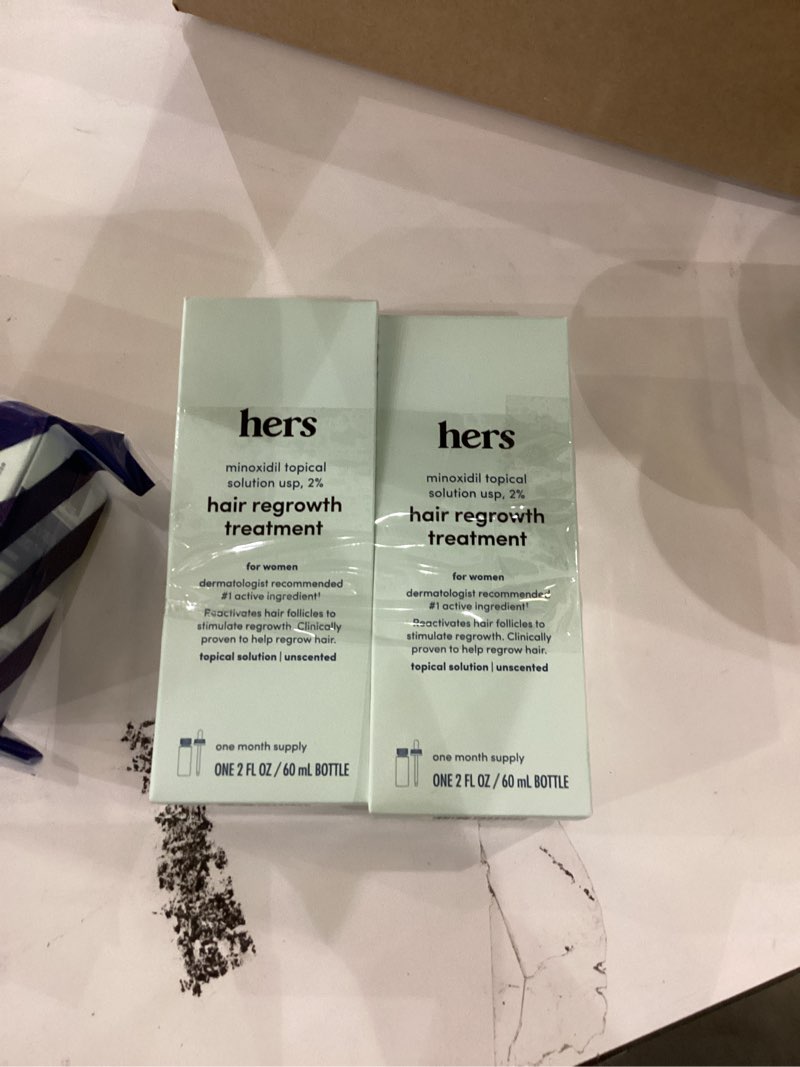 hers Hair Regrowth Treatment - Topical Minoxidil 5% Foam for Women - Extra Strength - Supports Thicker, Fuller Hair - Non-Greasy - Unscented, 2 Pack