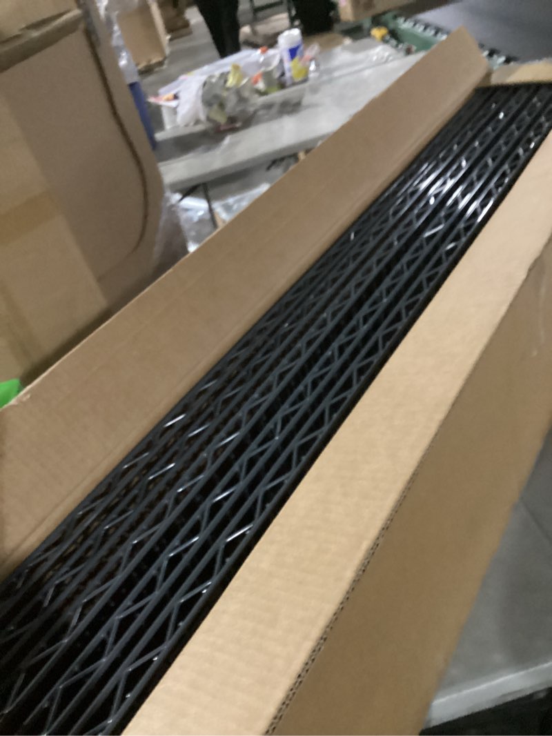 Condition photo showing As Is for Land Guard 5 Tier Storage Racks and Shelving - 48" L x 20" W x 72" H Heavy Steel Material Pantry Shelves - Each Unit Loads 350 Pounds Wire Shelf, Suitable for Warehouses, Closets, Kitchens…