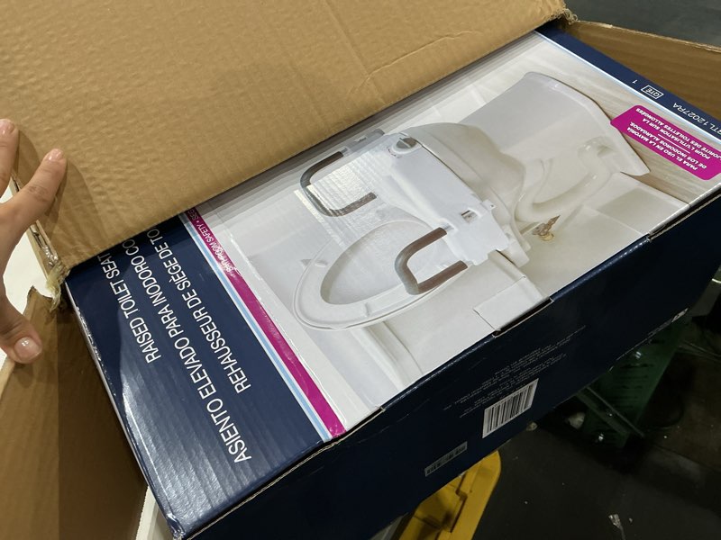 Condition photo showing Good Condition for drive medical 2-in-1 raised toilet seat with removable padded arms - elevated bathroom safety support - secure locking attachment - easy height assistance - durable construction, standard toilets