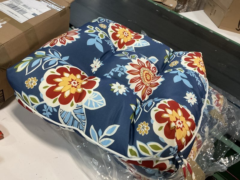 Condition photo showing Good Condition for jmgbird outdoor chair cushion set of 2 patio cushions 19x19 with ties outdoor cushions for patio furniture