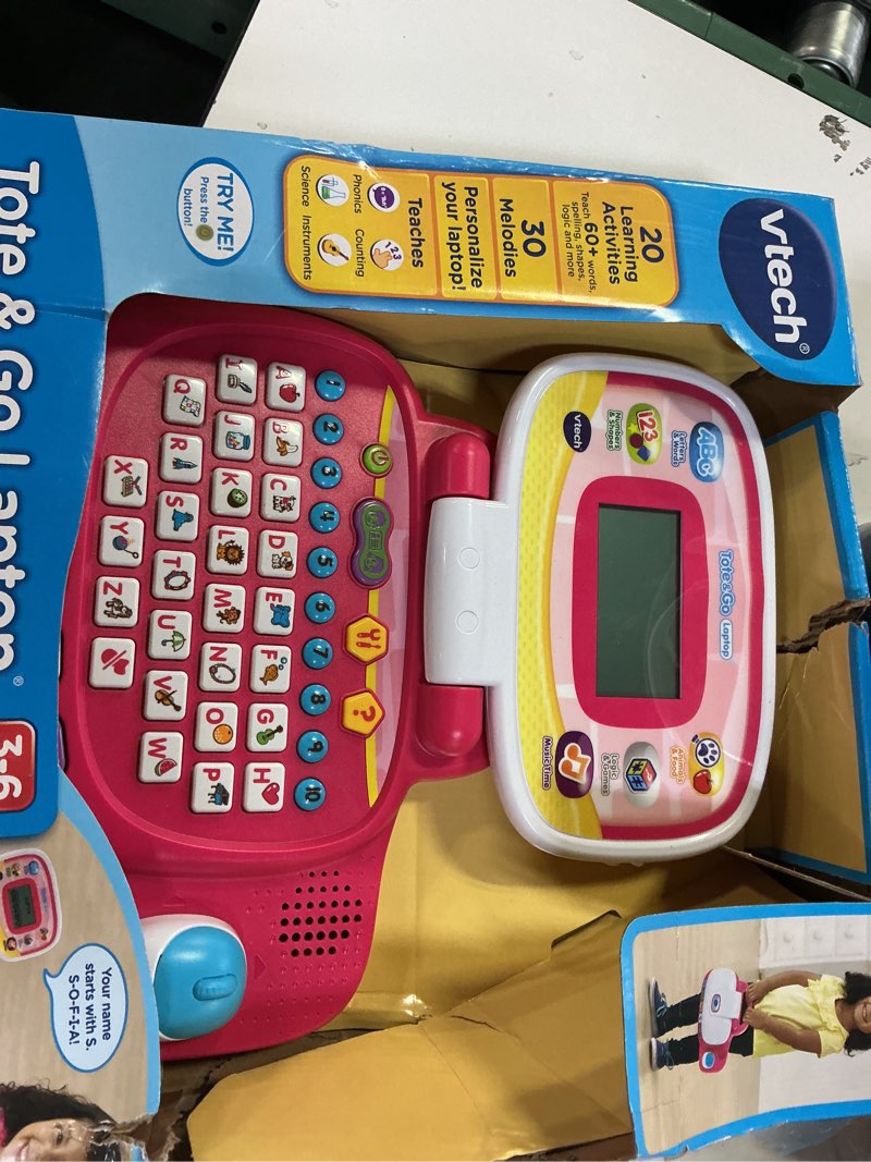 Condition photo showing New/Like New for VTech Tote and Go Laptop, Pink Pink Standard Packaging
