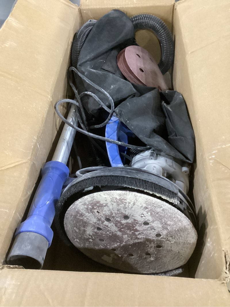 Condition photo showing As Is for AZZUNO Drywall Sander, 12A Popcorn Ceiling Removal Tool, 5-Speed 800-1900RPM Drywall Sander with Vac