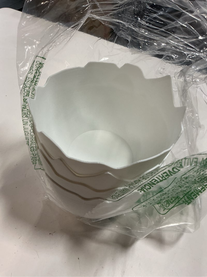 Condition photo showing Good Condition for AceOrbit Dinosaur Themed Party Decorations Easter Table Centerpiece 4 Plastic Egg Shape Vases Treat Boxes Snack Trays for Adult Dinosaur Birthday Themed Party Supplies