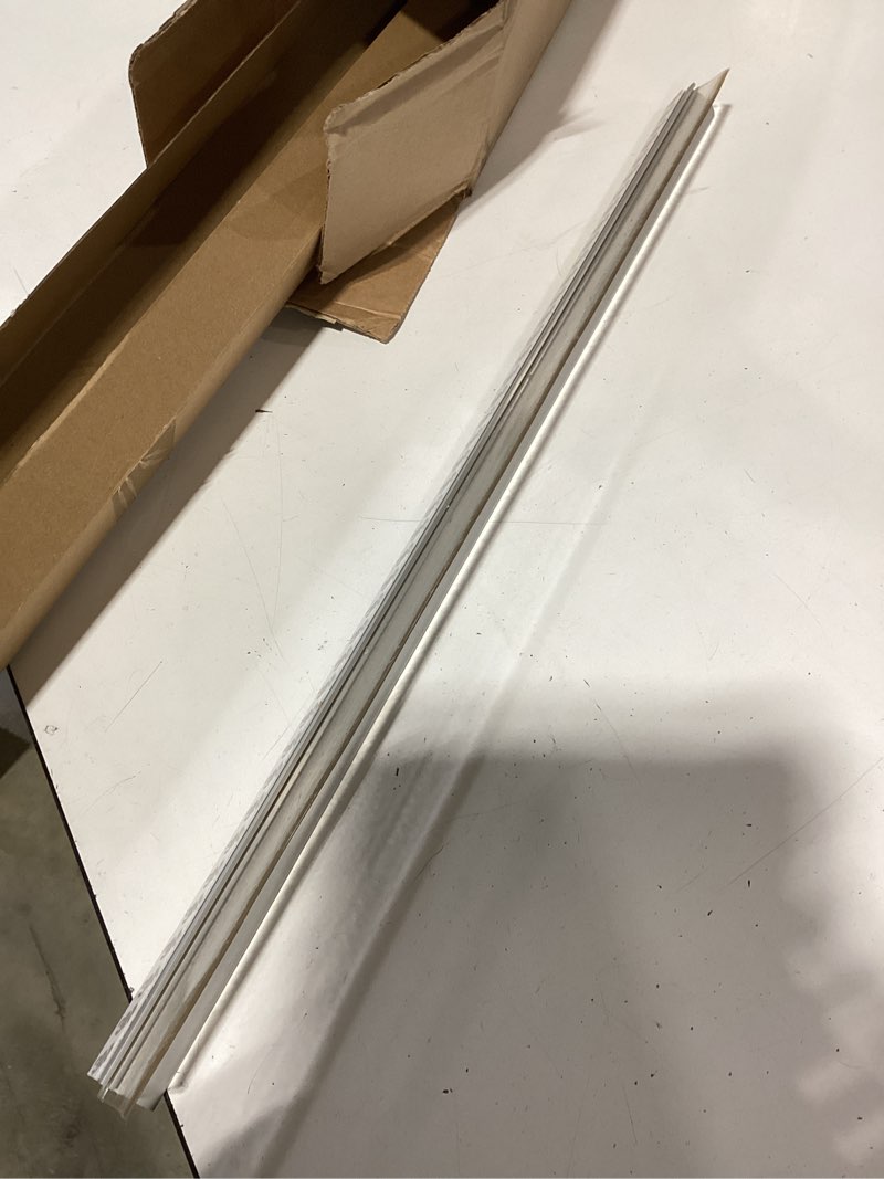 Condition photo showing Good Condition for 25" chrome framed shower door replacement drip rail with vinyl sweep door water deflector, applied mounting tape and screws (25inch)