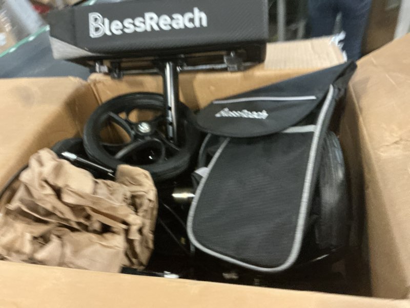Condition photo showing New/Like New for blessreach economy knee scooter, steerable knee walker, foldable knee scooters for foot injuries adult best crutches alternative?knee scooter for adults black