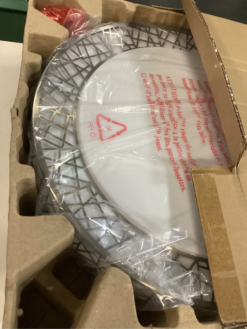 Condition photo showing Good Condition for lightania 20 inch flush mount ceiling light, modern brushed nickel led ceiling light fixture, 42w 4000lm 2700-6500k adjustable, dimmable ceiling lights for bedroom, kitchen, hallway, bathroom, etl 20 inch brushed nickel