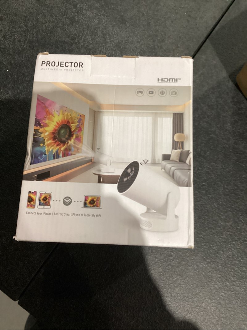 Condition photo showing New/Like New for Mini Portable Projector with 4K Support, Bluetooth 5.4 WIFI6, 5watt Sound Base Speaker, 160 ANSI, Android 11, 210° Rotation , Auto Keystone Correction Video Projector HY300 ULTRA