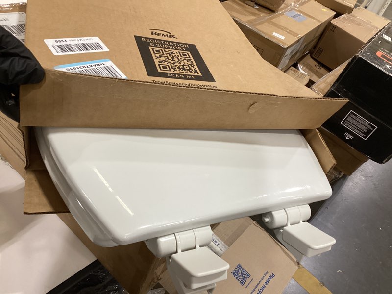 Condition photo showing As Is for Mayfair NextStep2 Toilet Seat with Built-In Potty Training Seat, Slow-Close, Removable that will Never Loosen, Elongated, White Elongated (1-Pack) 1-Pack