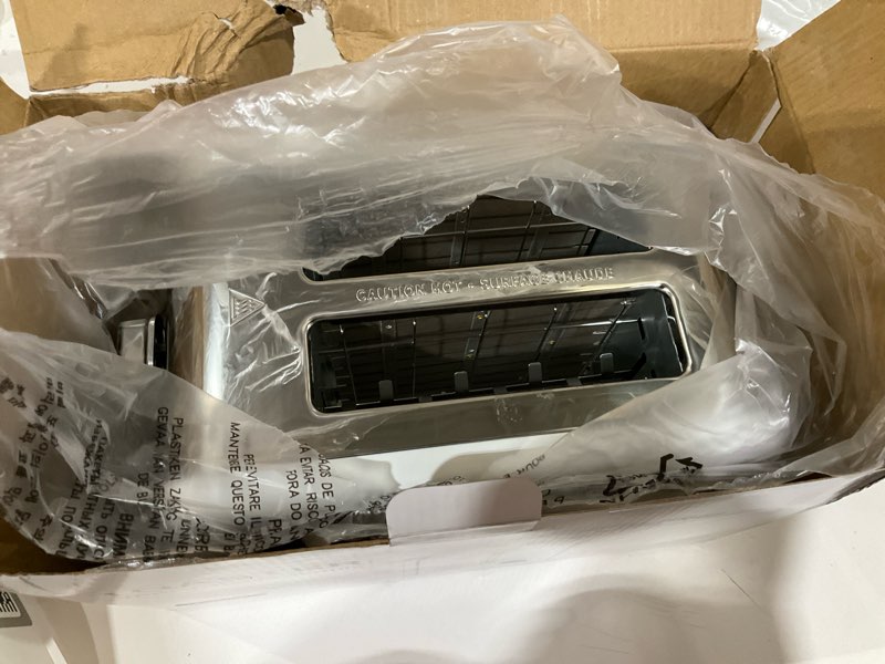 Condition photo showing Good Condition for healsmart 2-slice stainless steel toaster, 6 browning setting and 3 function toaster, extra wide slot & removable crumb tray, for bread & waffle, white