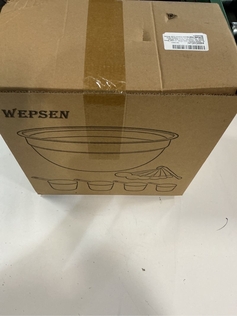 Condition photo showing New/Like New for 5-Speed Electric Hand Mixer, 4 Large Mixing Bowls Set, Handheld Mixers with Whisks Beater, Stainless Steel Metal Nesting Bowl Measuring Cups Spoons Kitchen Cake Blender for Baking Supplies Cake Mixer with Bowls Set