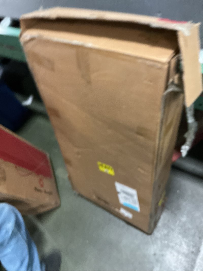 Condition photo showing New/Like New for Amazon Basics Shoe Storage Bench with Cushion, Shoe Rack 6 Cubbies, Adjustable Shelves, Oak Finish