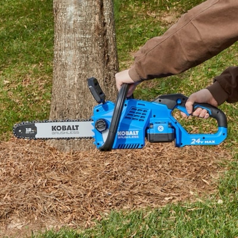 kobalt 24-volt 12-in battery 4 ah chainsaw