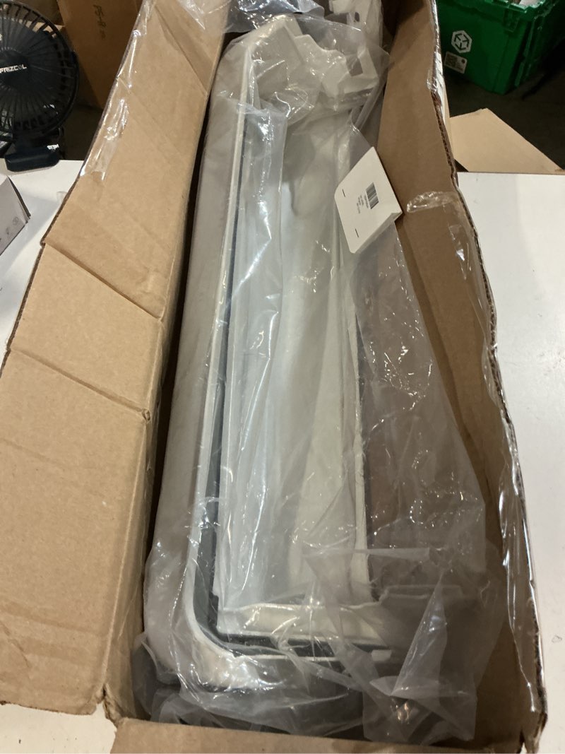 Condition photo showing Good Condition for 240338001 (top) and 240338101 (bottom) door shelf bin racks compatible with frigidaire or kenmore refrigerator