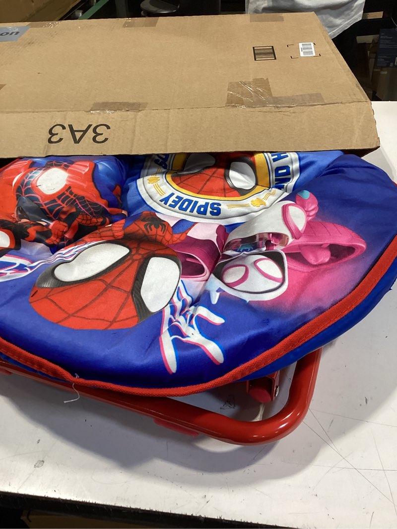 Condition photo showing Good Condition for marvel spidey and his amazing friends 19” frame folding toddler saucer™ chair with cushion, ages 3+