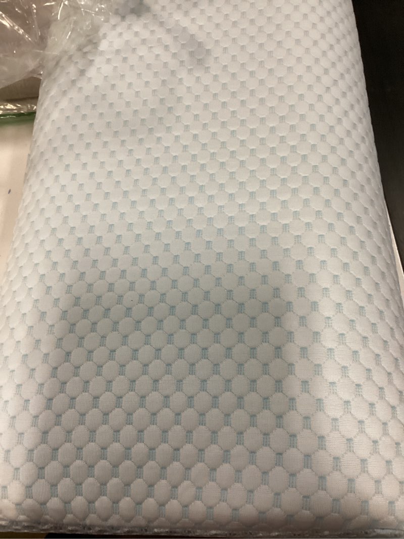 Condition photo showing Good Condition for cervical pillow for neck pain relief, contour memory foam pillows for sleeping, odorless ergonomic pillow adjustable orthopedic cooling pillow bed pillow neck support for side back stomach sleepers blue