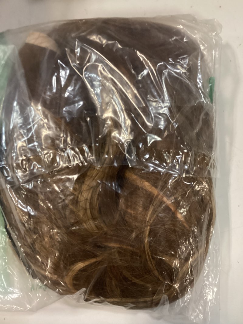 Condition photo showing Good Condition for sapphirewigs headband wigs for women glueless synthetic wig heat resistant fiber brown with orange tips color long headband wig for daily halloween use 26 inch